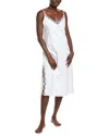 Natori Bliss Serenity Lace Trim Nightgown In White