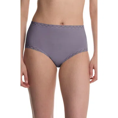 Natori Bliss Stretch Cotton Full Briefs In Purple
