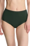 Natori Bliss Stretch Cotton Full Briefs In Dark Forest