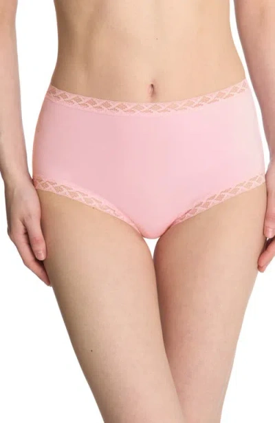 Natori Bliss Stretch Cotton Full Briefs In Pink