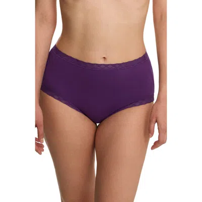 Natori Bliss Stretch Cotton Full Briefs In Purple