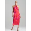 Natori Bloom Halterneck Dress In Multi