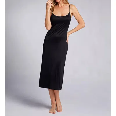 Natori Body Doubles 46 Gown Slip Dress Large Black Spaghetti Strap Jzz177 In Blue