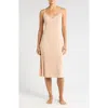 Natori Body Doubles Lace Trim Nightgown In Café
