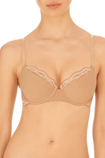 Natori Breakout Contour Bra Women's Beige Lace Full Fit Underwire Gbo1239 In Brown
