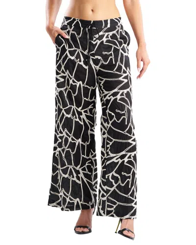 Natori Butterfly Embroidery Pant In Black