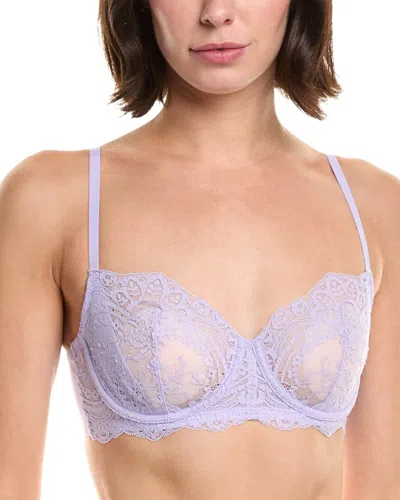 Natori Calm Cotton Unlined Bra In Purple