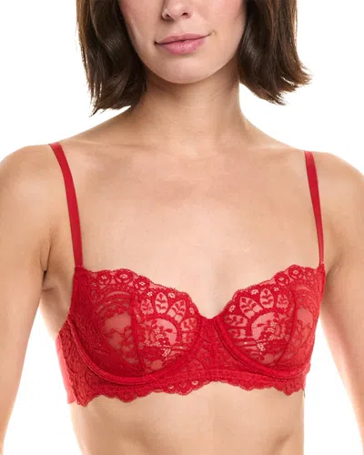 Natori Calm Cotton Unlined Bra In Red