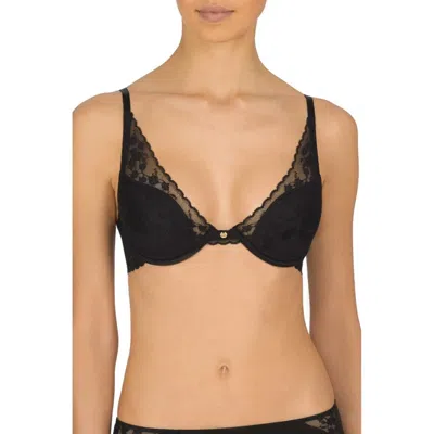 Natori Cherry Blossom Bra Women's Black Lace Convertible Underwire Gbo1437