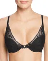 Natori Cherry Blossom Convertible Lace Plunge Bra (34d) In Black