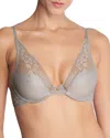 Natori Cherry Blossom Convertible Lace Bra In Smoky