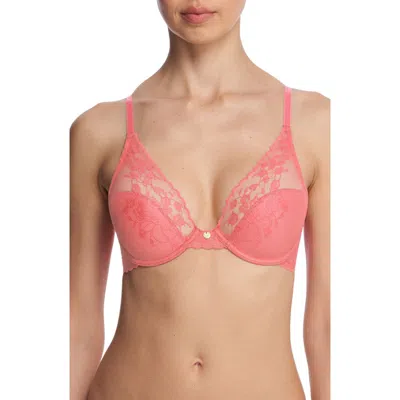 Natori Cherry Blossom Convertible Underwire Bra In Peach Rose