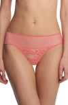 Natori Cherry Blossom Lace Briefs In Peach Rose