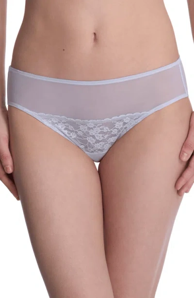 Natori Cherry Blossom Lace Girl Brief In Glacier Blue