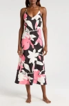 Natori Niwashi Nightgown In Pink/black