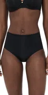 Natori Bliss Bare Cotton High Waist Briefs In Black