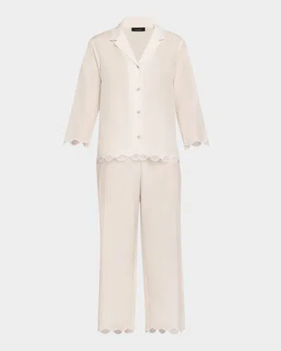 Natori 2pc Infinity Jacquard Pajama Set In Ivory