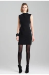 Natori Sleeveless Mock-neck Knit Mini Dress In Black