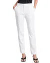 Natori Cotton Chino Side Zip Ankle Pants In White