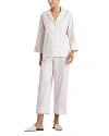 Natori Cotton Pajama Set In Smoke Pearl
