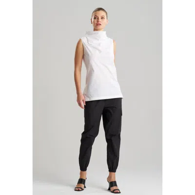 NATORI NATORI COTTON POPLIN FUNNEL TOP