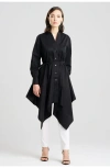 Natori Cotton Poplin Handkerchief Shirt In Black