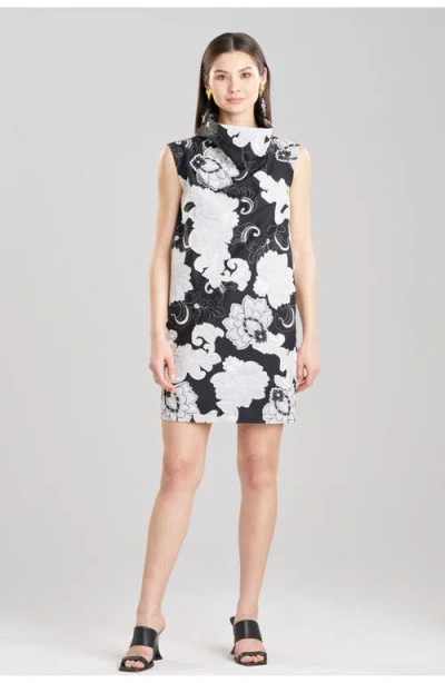 Natori Cressida Applique Funnel Shift Dress In Black