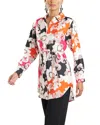 Natori Cressida Floral-print Silk Twill Tunic Shirt In Multi