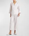 NATORI CROPPED INFINITY-PRINT COTTON PAJAMA SET