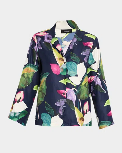 Natori Daido Cropped Floral-print Pajama Set In Multi
