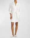 Natori Decadence Leopard Satin Damask Wrap In Warm White