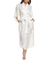 Natori Decadence Leopard Jacquard Satin Robe In White