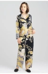 Natori Deco Notch Pj Set In Black