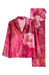 Natori Deco Notch Pajama Set In Pink
