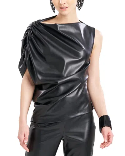 Natori Drape Top In Black