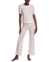 Natori Edit 2pc Aria Printed Rib Cami & Short Set In Neutral
