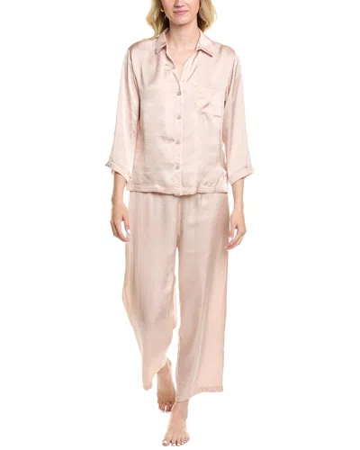 Natori Edit 2pc Ashley Icon Notch Pajama Set In Neutral
