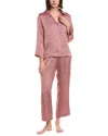 Natori Edit Natori Ashley Icon Notch Top And Pant Pj Set In Purple