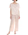 Natori Edit 2pc Lily Printed Satin Icon Pajama Set