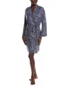 Natori Edit Aria Printed Rib Robe In Gray