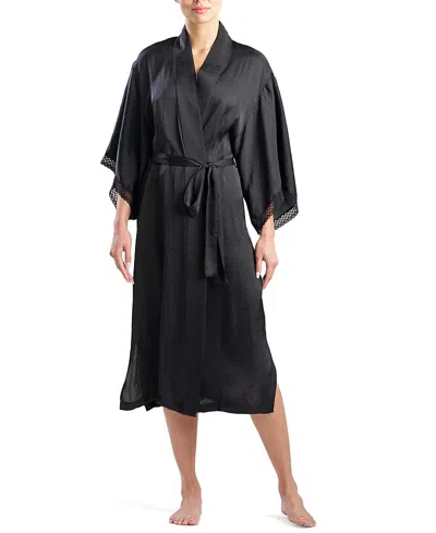 Natori Edit Ashley Icon Robe With Lace In Black