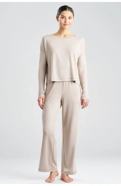 Natori Edit Kaia Terry Destination Long Sleeve Top In Neutral