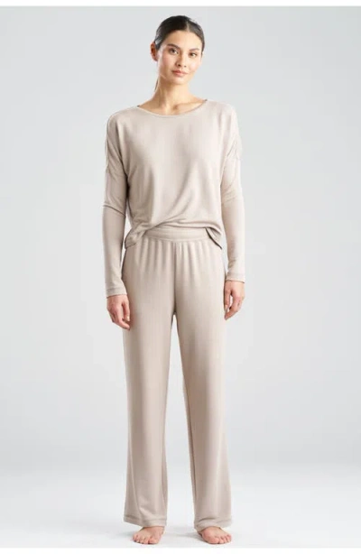 Natori Edit Kaia Terry Everywhere Straight Leg Pant In Neutral