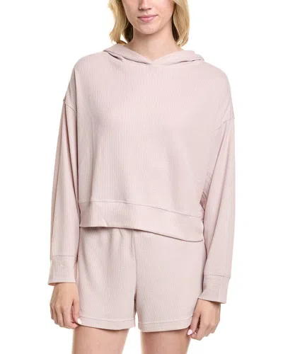 Natori Edit Mila Waffle Knit Hoodie In Neutral