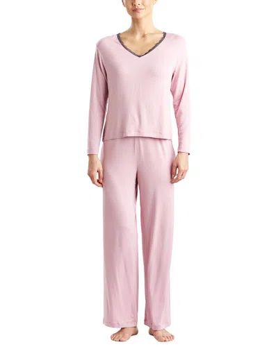 Natori Edit Natori Ease Lace Pj In Pink