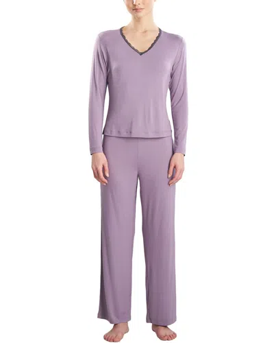 Natori Edit Natori Ease Lace Pj In Purple
