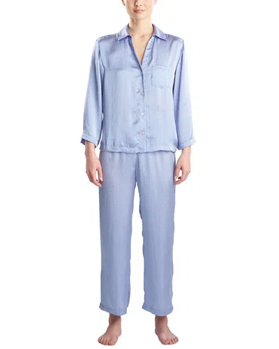 Natori Edit 2pc Ashley Icon Notch Pajama Set In Blue