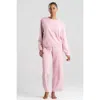 Natori Edit Nova Brushed Knit Everywhere Crew Neck Top In Pink