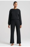 Natori Edit Nova Brushed Knit Everywhere Straight Leg Pant In Black