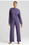 Natori Edit Nova Brushed Knit Everywhere Straight Leg Pant In Blue